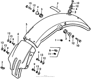 XL125 Rear fender 76-78
