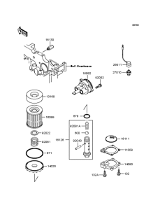 KLE250 Масляный насос и фильтр