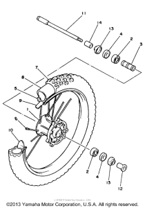 YZ125W Переднее колесо