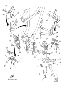 MT03 Stand & footrest