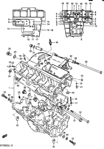 GSX750 Картер двигателя