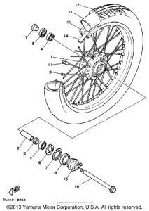 XV250 Переднее колесо