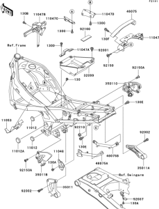 ZX600 Рама ,крепежные детали