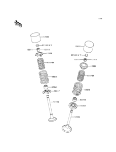 KLX300R Клапана