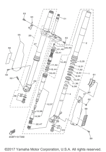 WR450F Передняя вилка