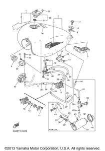 XV250W1C Топливный бак