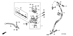 XL125V Fr. brake master cylinder