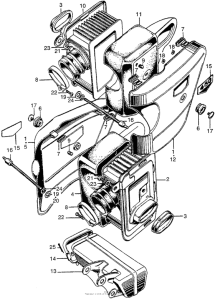 CB450 Air cleaner + tool box