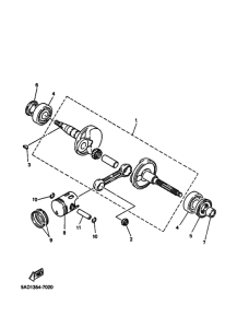 YN50R Коленчатый вал и поршни