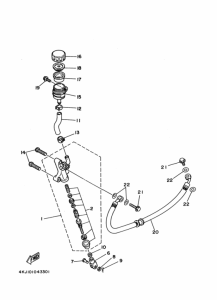 TZM50R Rr master cylinder assy
