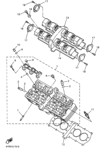 FZ400 Головка цилиндра