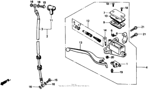CMX250C Передний главный тормозной цилиндр