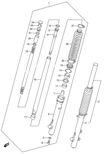 DR200 Передняя вилка
