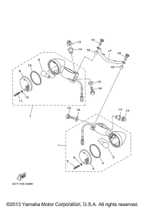 XV1900CU Поворотники