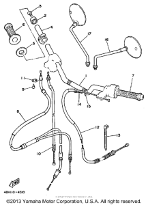 RZ350NC Руль -тросы