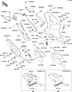 ZX400 Cowling lowers(zx400-l8)