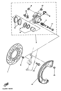 DT50R Front brake. caliper