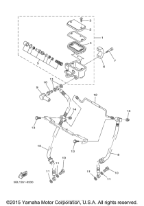 XVS1100M Главный тормозной цилиндр