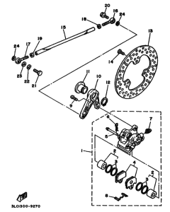 TZ250 Задний суппорт