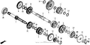 CR80R Трансмиссия