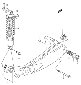 AN650 (ABS) Маятник задний