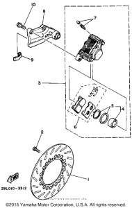 RZ350L Задний суппорт