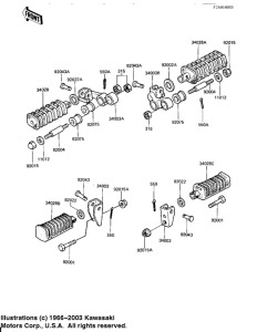 KZ1000 Подножки