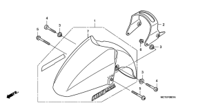 FJS600 (ABS) Переднее крыло