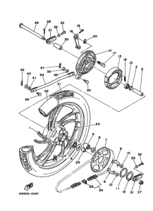 RZ125 Заднее колесо в сборе