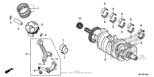 CBR600RR (ABS) Коленчатый вал и поршни