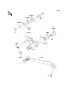 KLX300R Механизм переключения передач