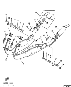TZ250S/TZ250 Выхлопная система