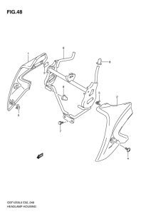 GSF1250 Headlamp cover  front fender