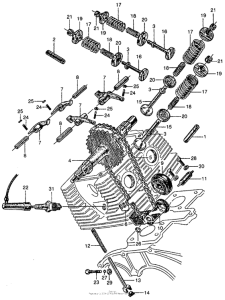 CB160 Camshaft + valve + cam chain