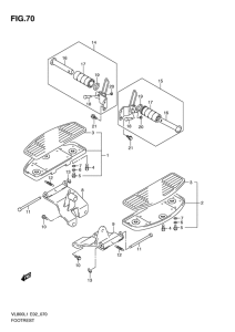 VL800 Подножки