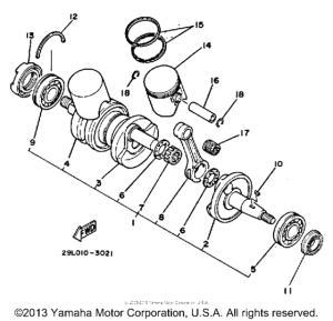 RZ350NC Коленвал,поршни