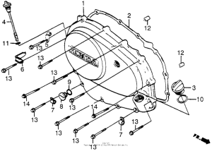 VF500C Крышка картера правая