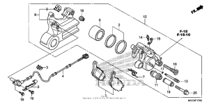 CB1100 (ABS) Задний суппорт