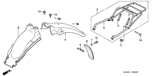 CM125C Заднее крыло