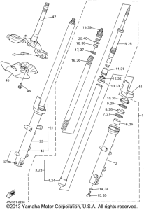 YZF600RPC Передняя вилка