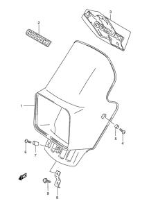 DR350 Headlamp cover  front fender