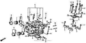 VF750S Головка цилиндров задняя