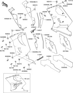 ZX1100 Cowling lowers(1 / 2)(zx1100-d2)