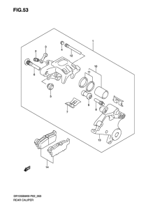 DR125 Задний суппорт