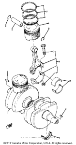 XS400G Коленчатый вал и Поршень