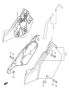 RM250 Обтекатель задний