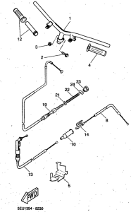 YH50 Manubrio . cable