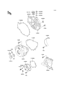 KLE500 Крышки двигателя