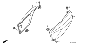 XL125V Боковая крышка