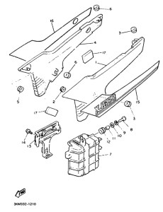 XJ600H (53KW) Боковые обтекатели